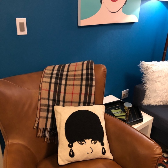 Jonathan Adler Mod Model Needlepoint Throw Pillow - Picture 2 of 5